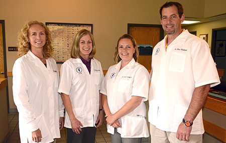 Grand Rapids Veterinary Clinic Doctors Heather Kreuger, Therese Schneider, Leah Gustafson and Hans Kaldahl